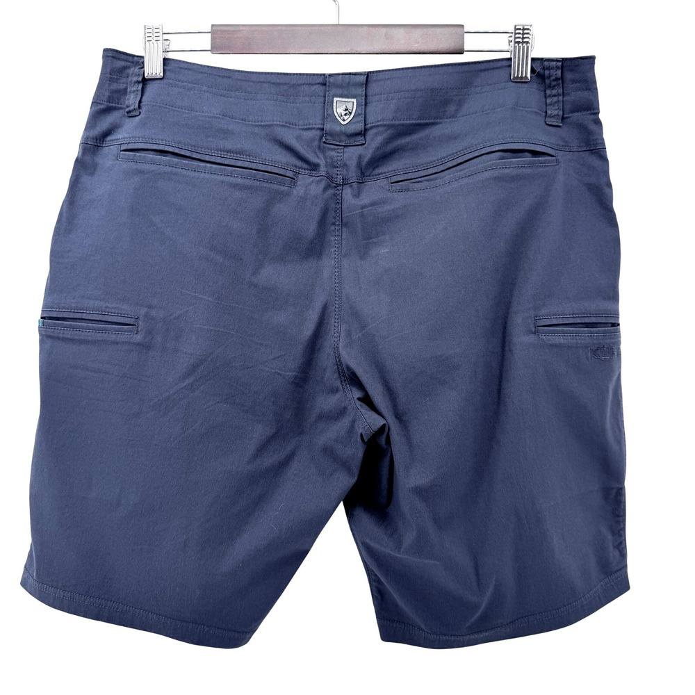 Kuhl Shorts Mens 36 Navy Blue Cotton Nylon Stretch Hiking Outdoor Excellent Con - Picture 2 of 11
